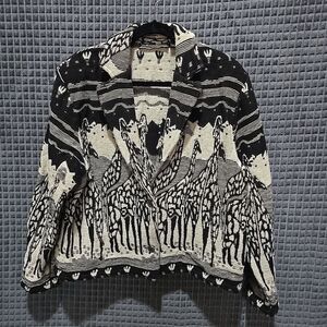 VTG Giraffe Tapestry Blazer Jacket FitsL NewIdentity Southwestern African Safari